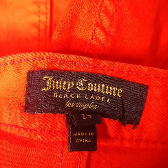 Juicy Couture Black Label Shorts Women US 2 EU 25 Orange Pink Stripe Sporty Athl - Picture 8 of 8